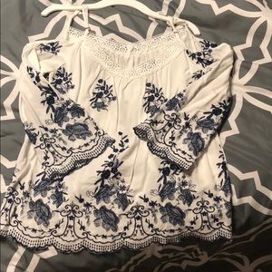 White peasant top